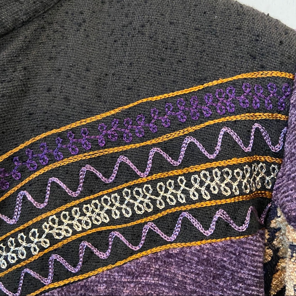 Indigo Moon Boho Patchwork Jacket. Size Medium. - image 4